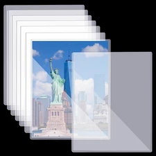 8 1/2" x 11" Rigid Print Protectors Clear Sheet Protectors Hard Plastic Paper...