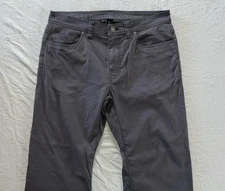 Prana Slim Fit 5-Pocket Jean Style Tech Pants. Bridger? Gray, Men's 34X31. GUC!