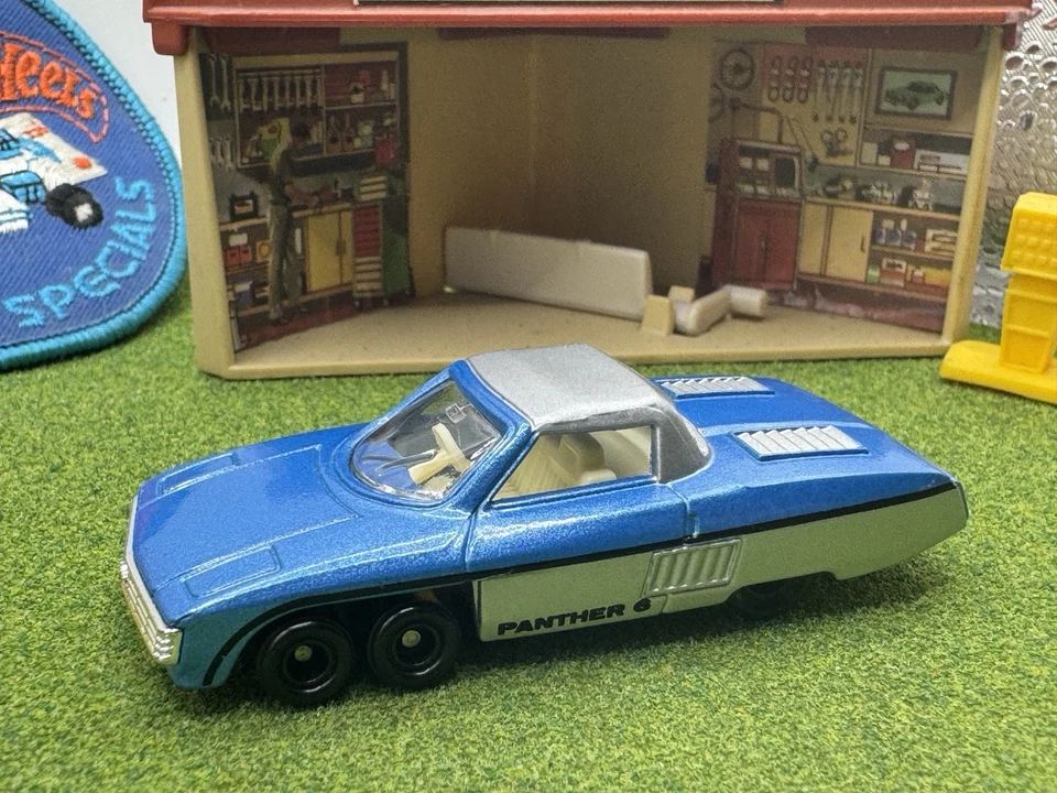 Tomica Panther 1979 6 azul plata F14 muy buen estado Japón vintage Tomy coche de bolsillo de juguete Foto 3 de 4