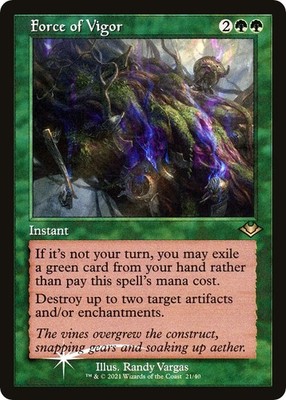 Force of Vigor (Retro Frame) [MH1 - 21] Magic NM Foil Rare