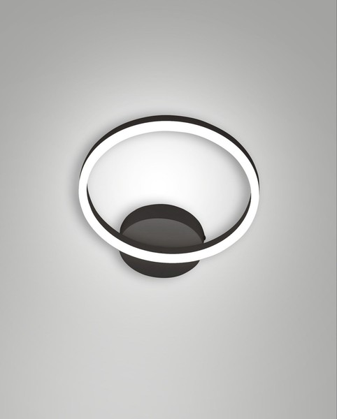 LED Wandleuchte Wohnzimmer Schwarz B:37 Cm 3000 K 1890 Lm Dimmbar Wandlampe Flur-image