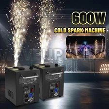 PAIDUN 2PCS 600W Cold Spark Firework Machine 9.8-14.7ft Wedding Event Club Party