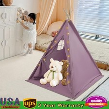 Tent for Kids Floor Standing Tent w/ Light Kids Tent for 1-3 Kids 120 120 140cm