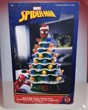 Marvel Spiderman Light Up Ceramic Christmas Tree Tiktok Miles Morales Limited