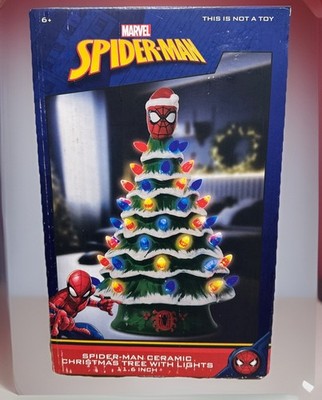 Spiderman Light Up Ceramic Holiday  Christmas Tree Tiktok Miles Morales Limited