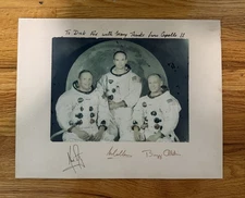 Apollo 11 Crew Signed Photograph Inscribed with Full LOA JSA