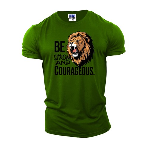 Men's Angry Lion Strong Gym Workout Short Sleeve T-Shirt USA Graphic Gift Tee - Picture 7 of 12