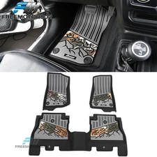 Heavy Duty TPE Floor Mat Black Gray Carpet For 18-25 Jeep Wrangler JL Unlimited