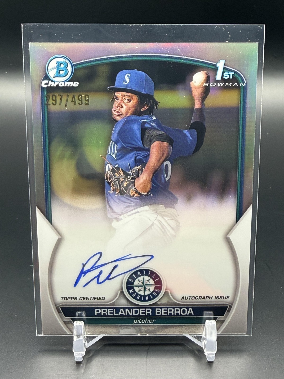 2023 Bowman #CPA-PB Prelander Berroa Chrome Prospect Autographs Refractors #/499