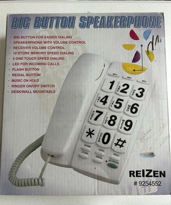 Reizen Big Button Speaker Phone Oversized Buttons Works Great!