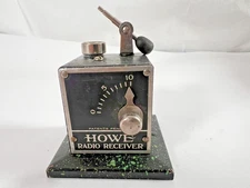 Vintage Howe Radio Receiver Crystal Set Chicago USA Crescent Spokane