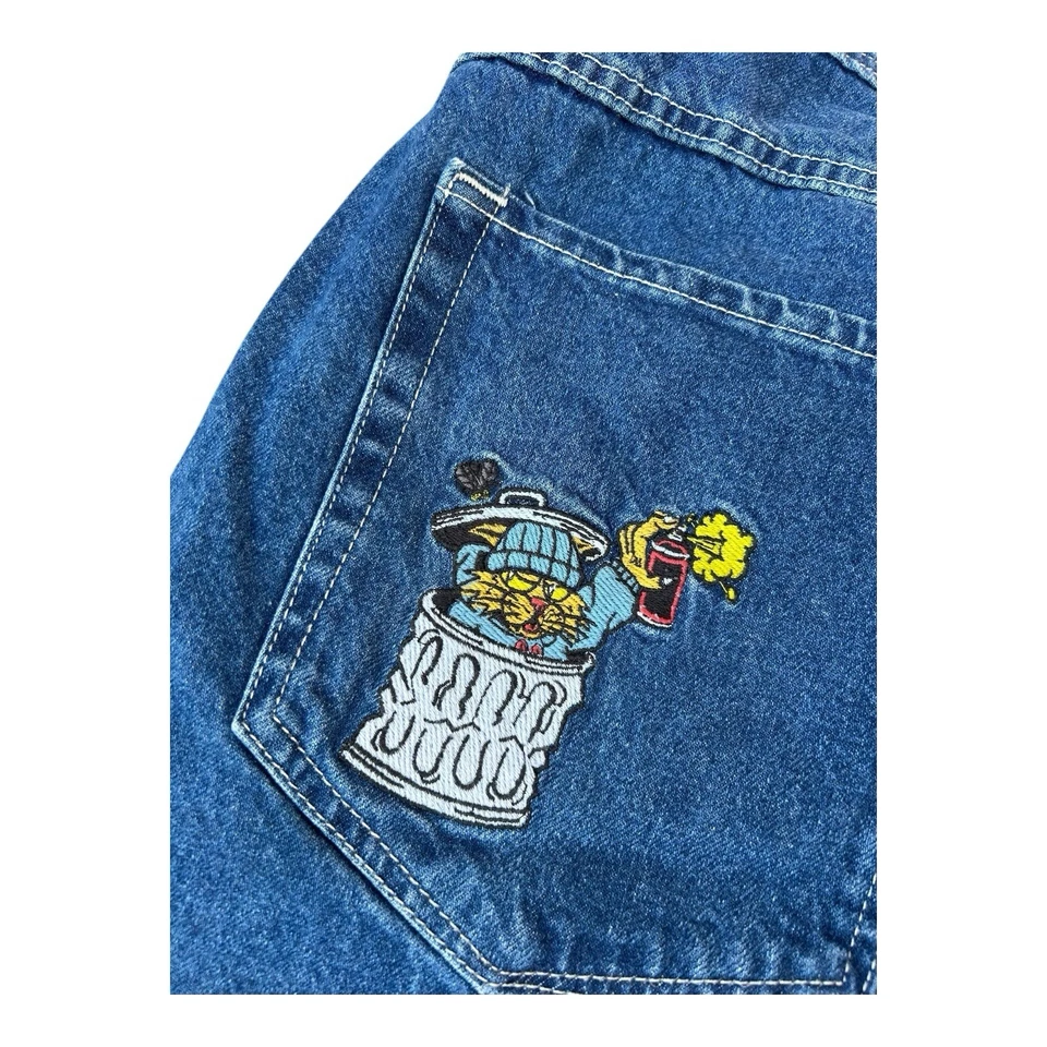 Empyre Men’s Super Baggy Long Denim Shorts Jeans Size 36 Y2K Skater Grunge - Image 2 of 4