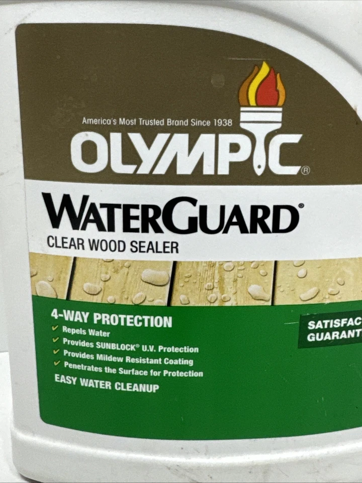 Sellador de madera impermeable exterior transparente WaterGuard 1 galón Foto 2 de 4