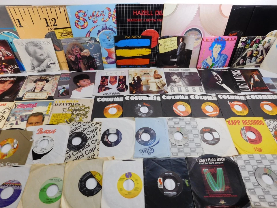 1980s New Wave Rock & Pop x68 12" & 45 RPM Singles Vinyl Records Michael Jackson - Image 3 of 4