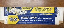 Vintage Monroe Super 500 Shock Absorber Box 1964 Model LB Race Car Graphics