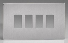 Wandsworth P904 infinity Quad 2way rocker switch Complete 4 gang