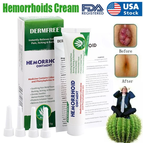 Hemorrhoids Remove Ointment Herbal Cream Fast Relief Piles Pain Reduce Itching