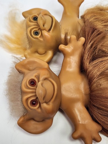 Uneeda Wishnik Troll Doll Good Luck Hula Dancer Troll 6" 1960's Grass Skirt - Picture 11 of 11
