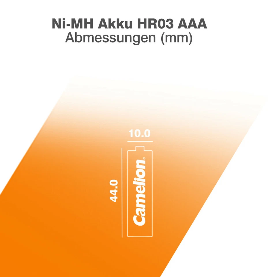 Camelion AAA Micro Akkus Accus HR03 600 mAh 1100 mAh NiMH aufladbare Batterien ✅ - Bild 3 von 4