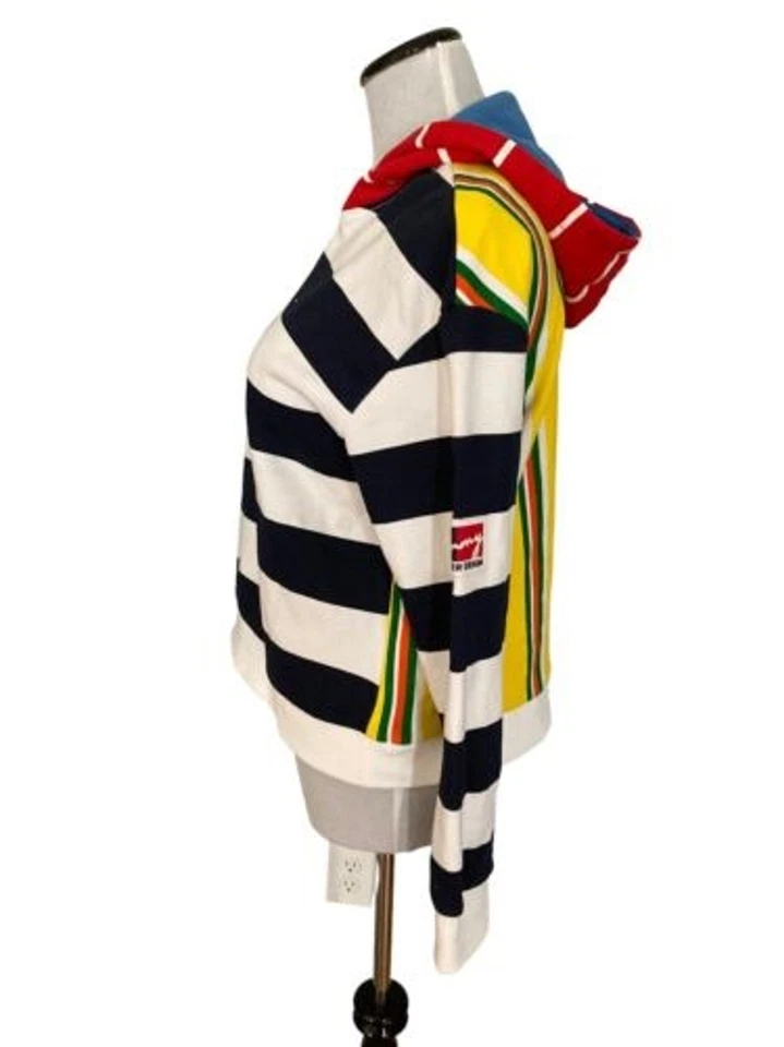 Tommy Hilfiger Denim Mujer Rayas Colorblock Sudadera con Capucha Talla S Azul Rojo Amarillo Foto 4 de 4