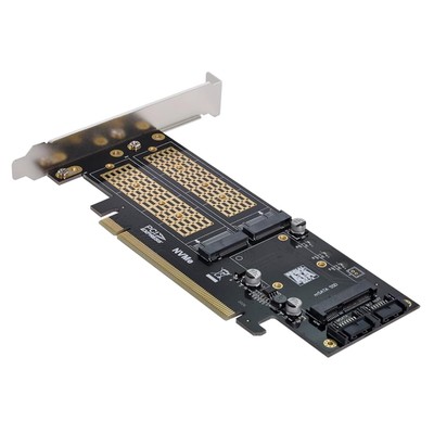 SSD Adapter 3-in-1 PCIe 3.0 M.2 NVMe SATA Card für PC Windows 10