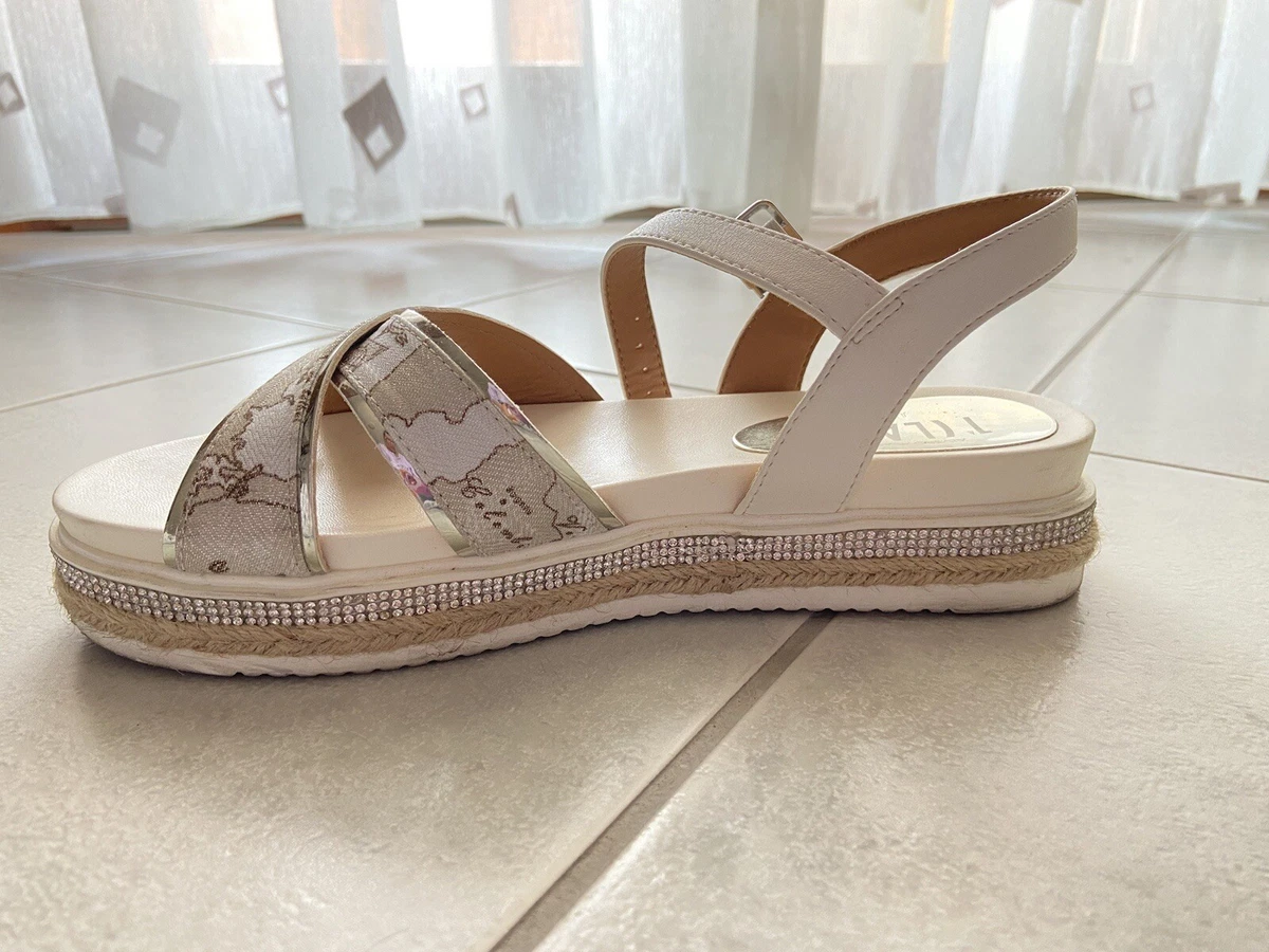 Sandali donna ragazza 38 bianco Alviero Martini Prima Classe
