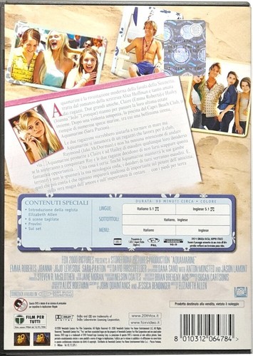 Dvd Aquamarine con Emma Roberts 2006 Usato - Foto 2 di 2