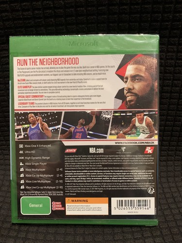 ** NBA 2K18 XBOX ONE BRAND NEW STILL SEALED Kyrie Irving LEBRON KOBE Spalding ** - Picture 2 of 2
