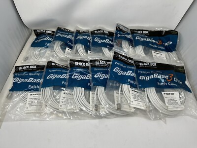 12 pack Cat5E 100MHz shielded stranded  Patch Cable Cord 20ft each  black box