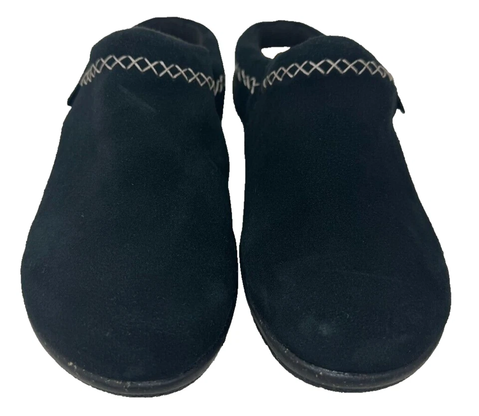 Clarks Women's Roseville Echo Slip On Comfort Casual Clogs Black Size:8.5 205F - Image 2 of 4