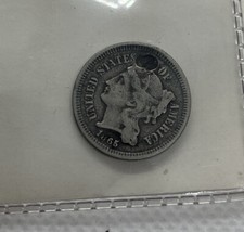 1865 Three Cent Nickel 3c - First Year of Issue