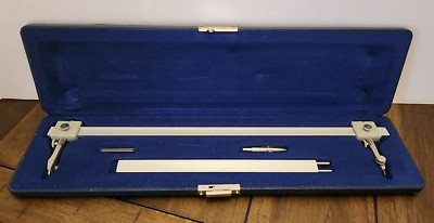 Teledyne Post 38JC-060 Rail Compass Vintage in Original Case