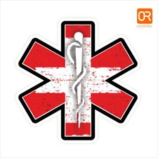 Schweiz - Swiss  Star of Life Logo, Aufkleber - Sticker