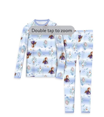 Cuddl Duds Climate Right M 8/10 Girls Frozen II Warm Underwear - 2 Piece Set NEW - Picture 2 of 4
