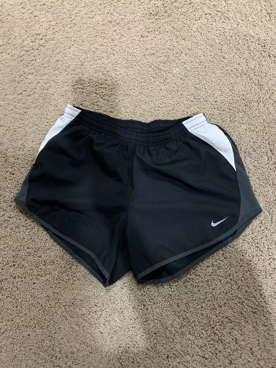 WOMEN'S Nike Running Dri Fit black shorts with built in underwear