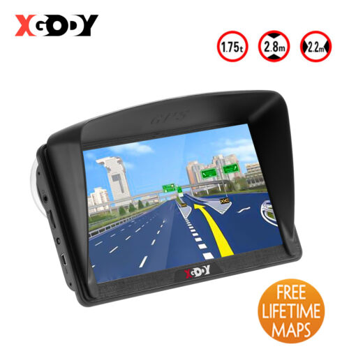 XGODY 7'' GPS Navigation Bluetooth Auto Navigator System Sat Nav Free Map Update - Picture 1 of 12