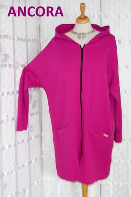 ANCORA Designer Jacke  kräftiges pink Kapuze Gr. 2 44 46 48 MAXIME Made in Italy