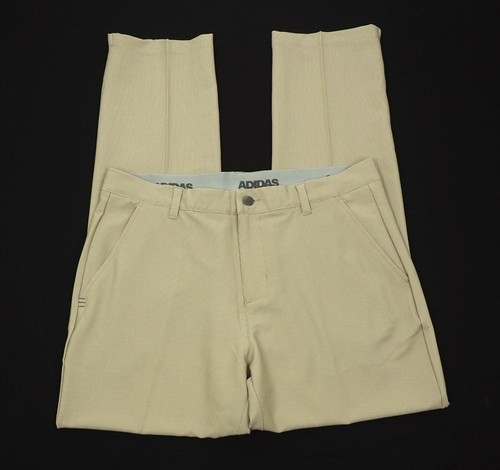 Adidas Golf Pants Mens 34 x 32 Khaki Brown Ultimate Tonal Stripe Pinstripe Tour