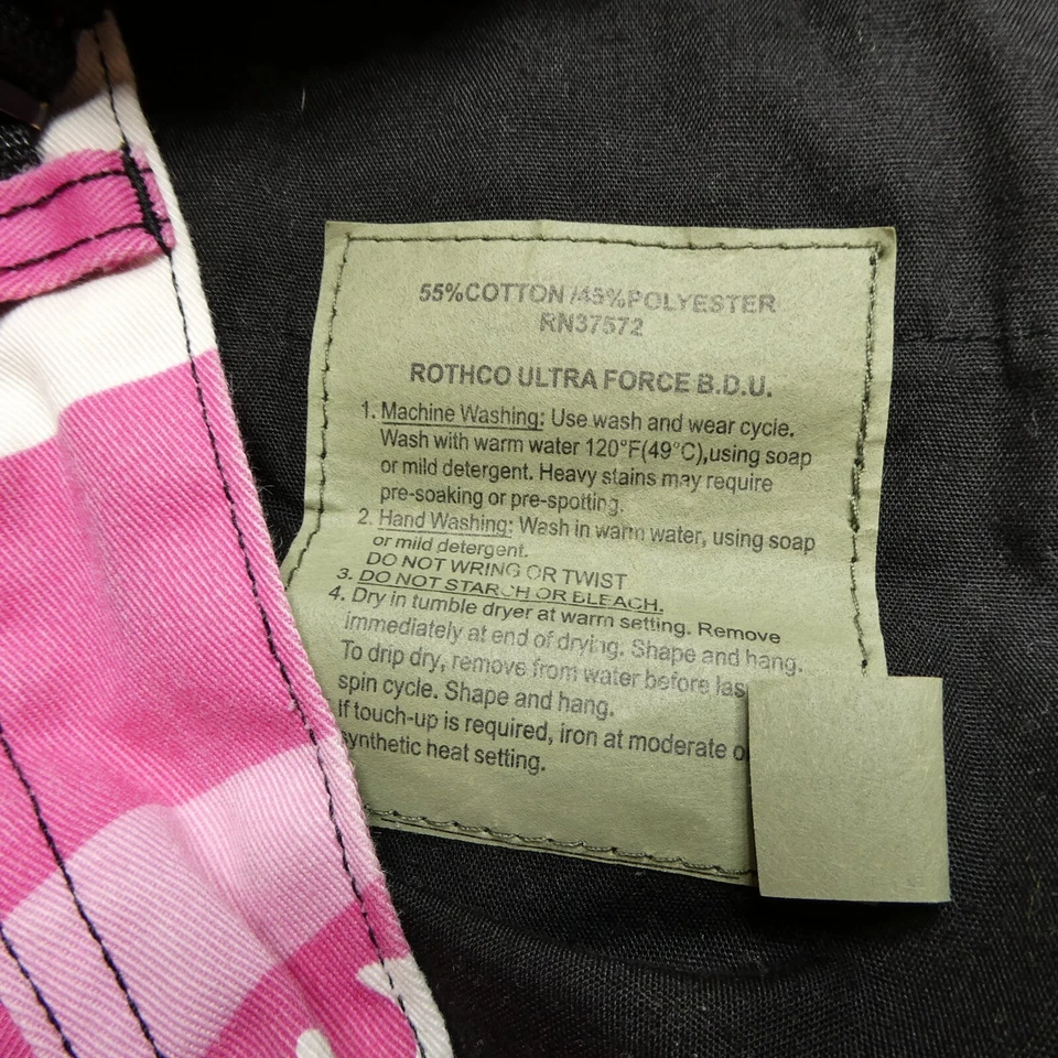 Rothco Camo Pants Womens Large 37x32 Pink Military Cargo Pocket Barbiecore - Image 4 of 4