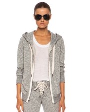 NSF Zip Up Sweater Hoodie Heather Grey Size P