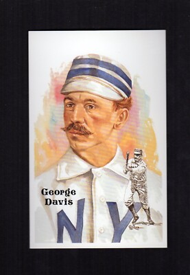 #233 GEORGE S. DAVIS, Giants/ChiSox/Spiders ~ Perez-Steele HOF postcard #/10,000