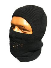 Russian Army winter BALACLAVA/hat wool/poly BLACK 001485