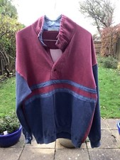 St Michael Fleece-lined Sweat Top Blue/deep Pink Labelled ‘small’