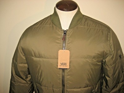 vans bomber jacket green