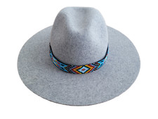 Western Seed Beaded Hat Band Fit Cowboy Hatband Country Blue Black Red Hat Band