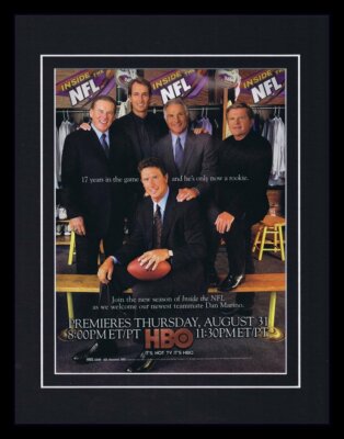 2000 Inside the NFL HBO Framed 11x14 ORIGINAL Vintage