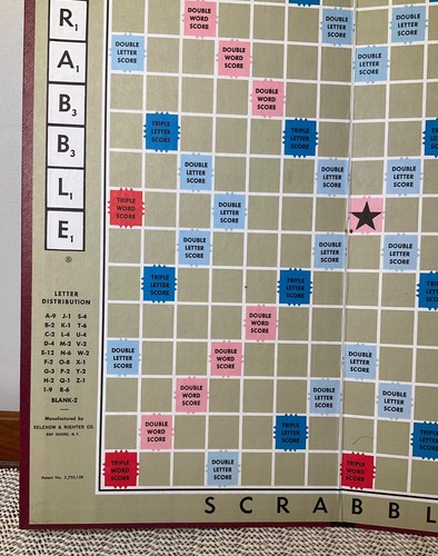 Vintage Selchow & Righter Scrabble Board Game Copyright 1948 - Fair Condition - Picture 11 of 20