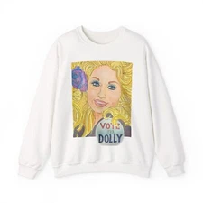 Vote Dolly Parton Indie Art Sweatshirt - Hair Country Music Dollywood Crewneck