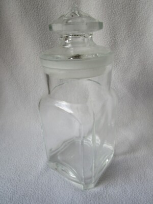 Vorratsglas Bonbonglas Glas mit eingeschliffenem Deckel großer Knauf 10x10x25cm