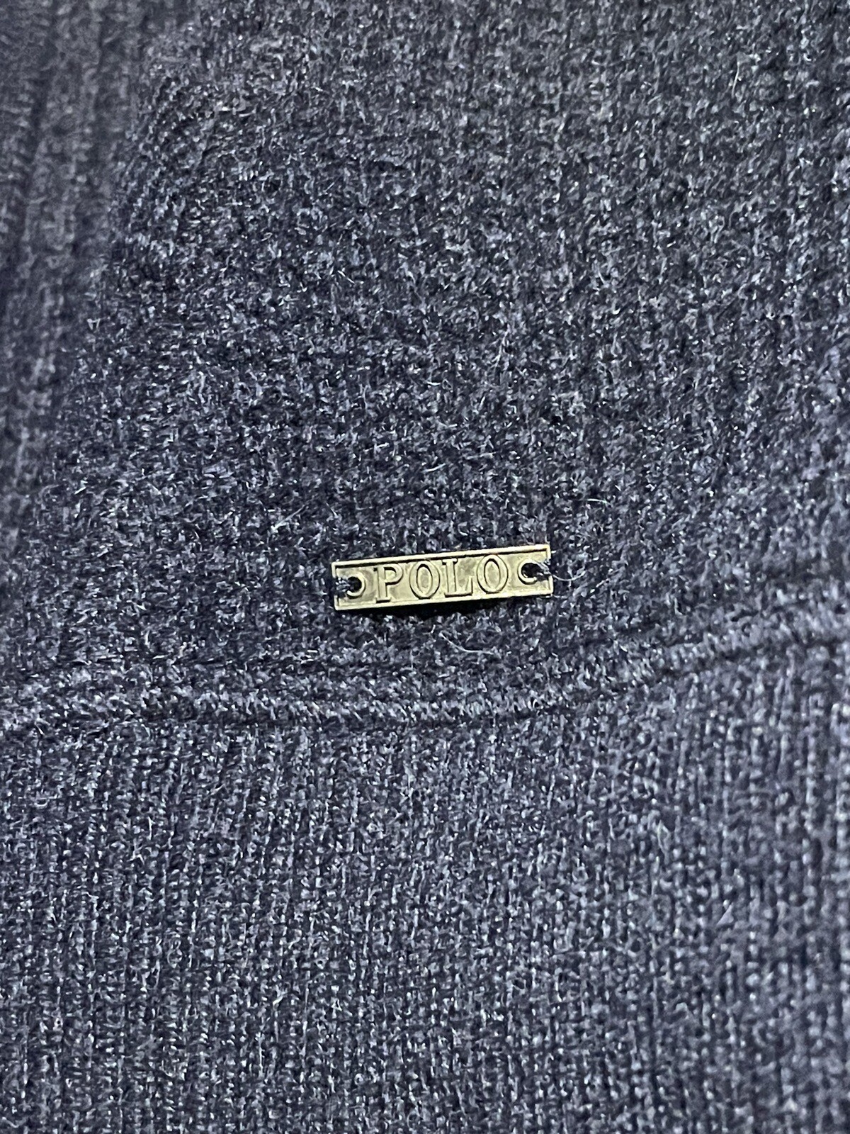Polo Ralph Lauren 100percent Cashmere Full Zip Hoodie Knit Sweater Blue Men's Size L image 8